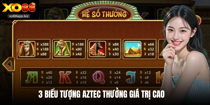 3 biểu tượng AZtec thưởng giá trị cao 