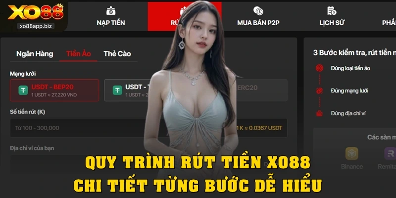 Quy trình rút tiền XO88 chi tiết từng bước dễ hiểu